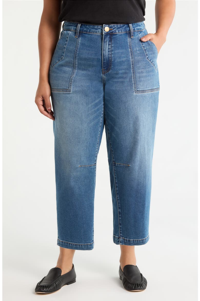 Ashton High Waist Crop Barrel Jeans, Main, color, PROSPEROUS
