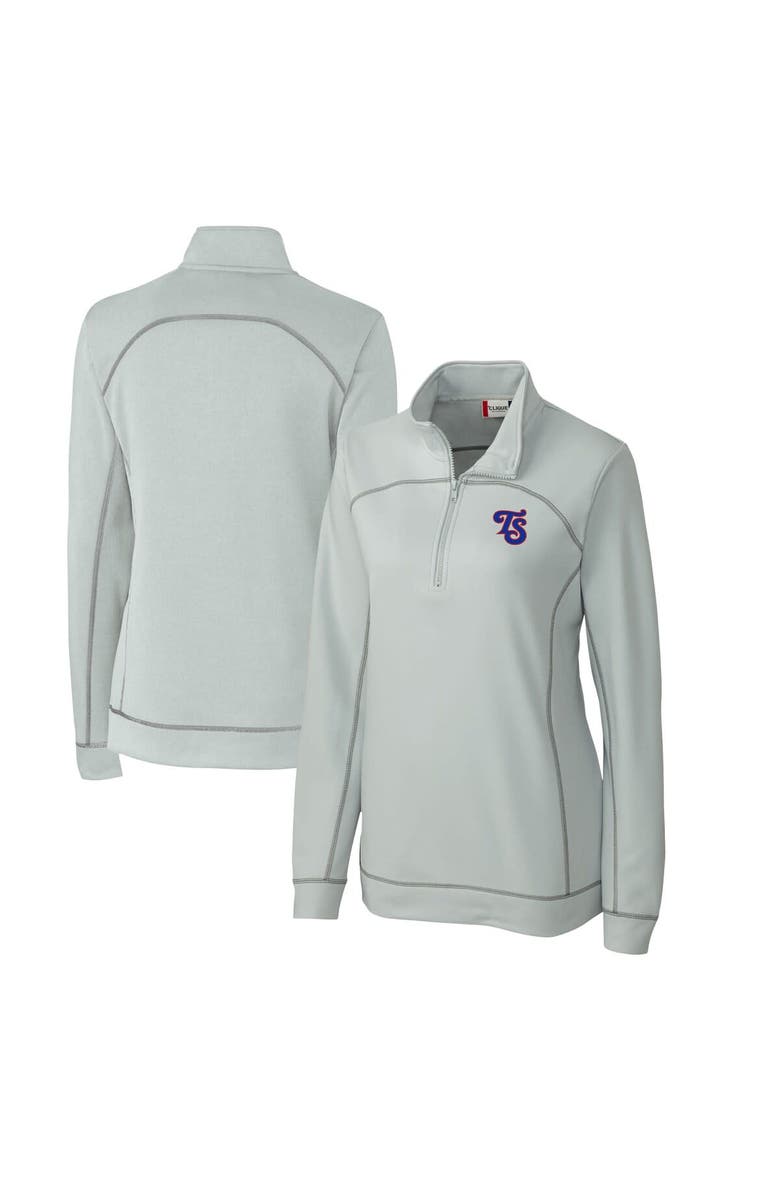 Cutter & Buck Women's Cutter & Buck Gray Tennessee Smokies Clique Helsa Performance Half-Zip Sweatshirt, Main, color, 