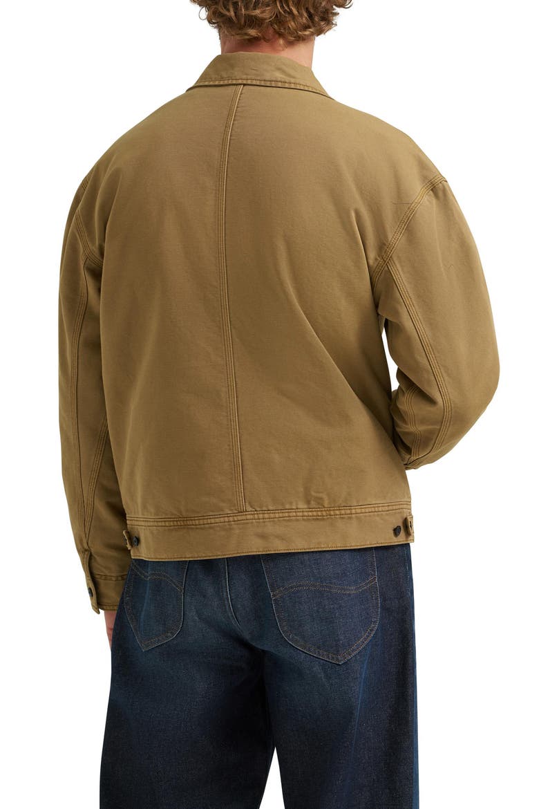 91W Quilt Lined Cotton Canvas Workwear Jacket, Alternate, color, DARK KHAKI