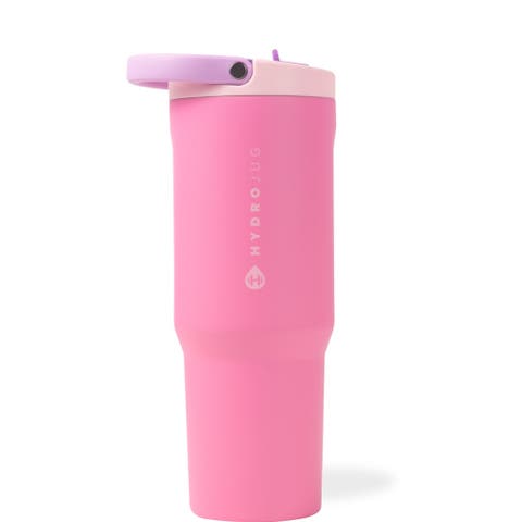 Sport Insulated Stainless Steel Water Bottle with Flip Straw and Swivel Handle for Gym & Outdoors