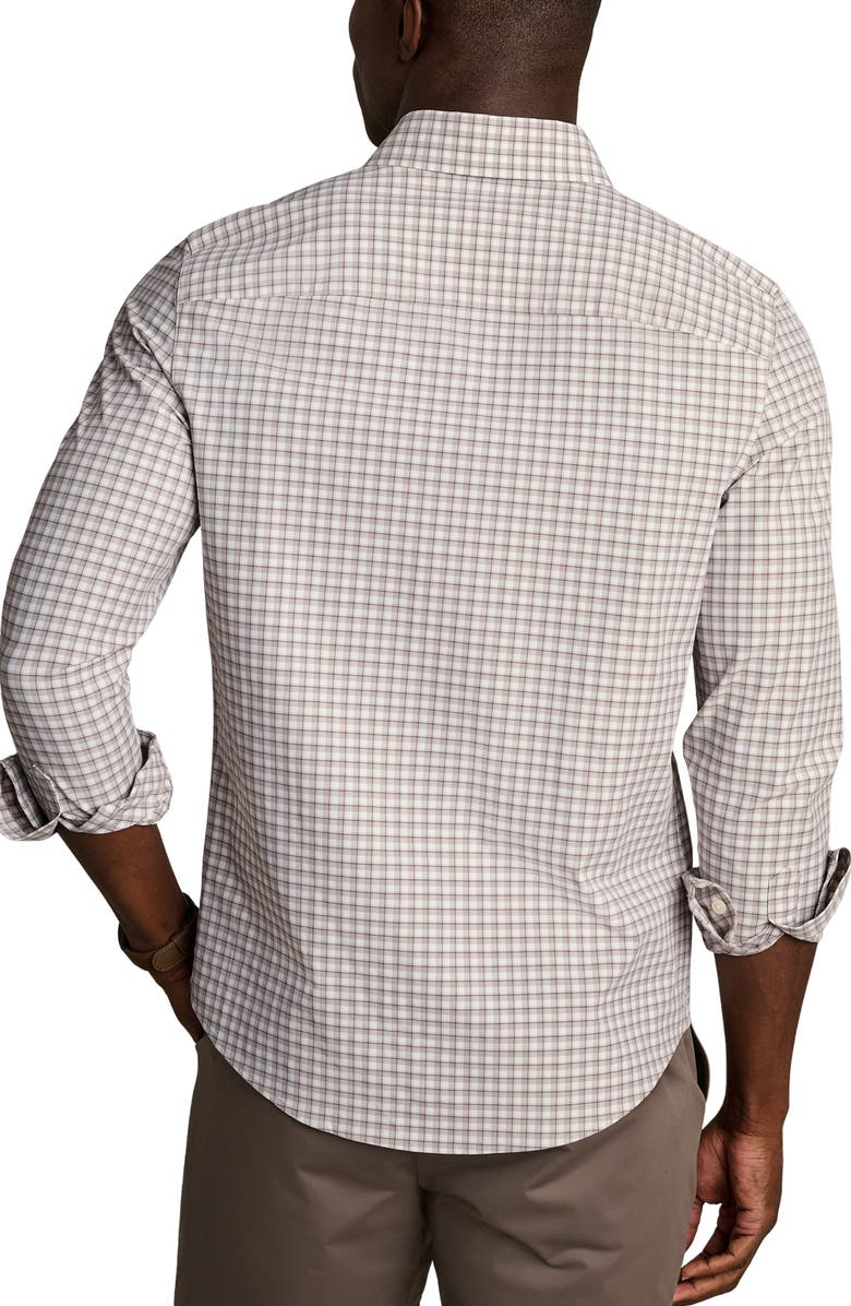 Rhone State of Mind Slim Fit Check Performance Button-Up Shirt, Alternate, color, Smokey Olive Plaid