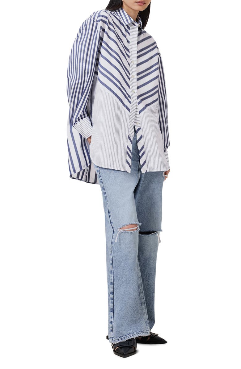 AllSaints Shannon Stripe Button-Up Shirt, Alternate, color, 