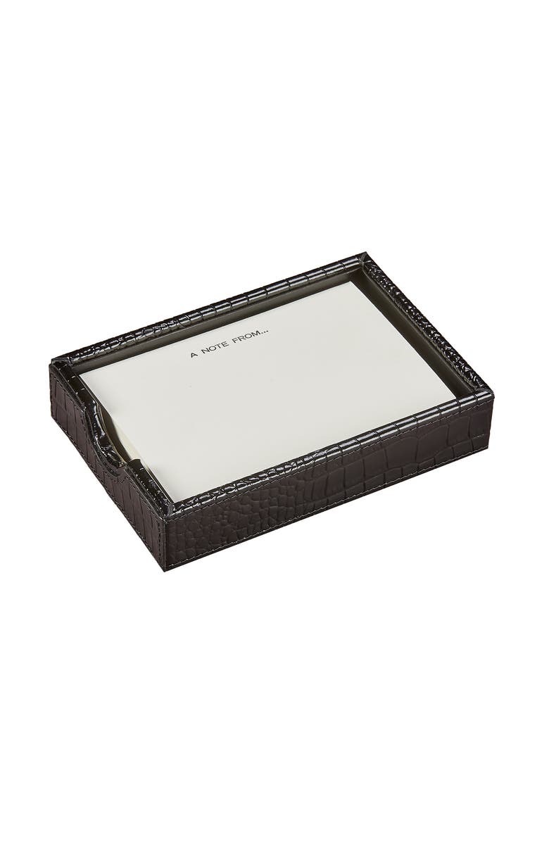 Graphic Image Classic Leather Memo Tray, Alternate, color, Black