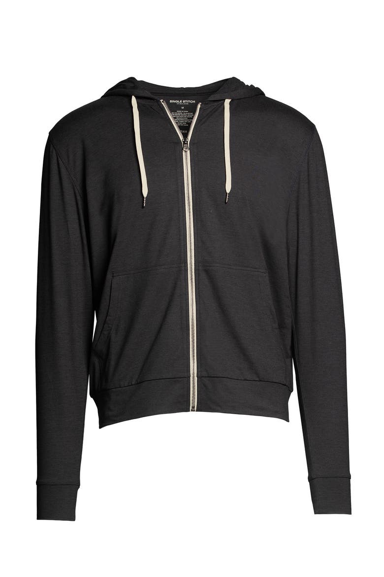 Everyday Full Zip Hoodie, Alternate, color, Heather Black