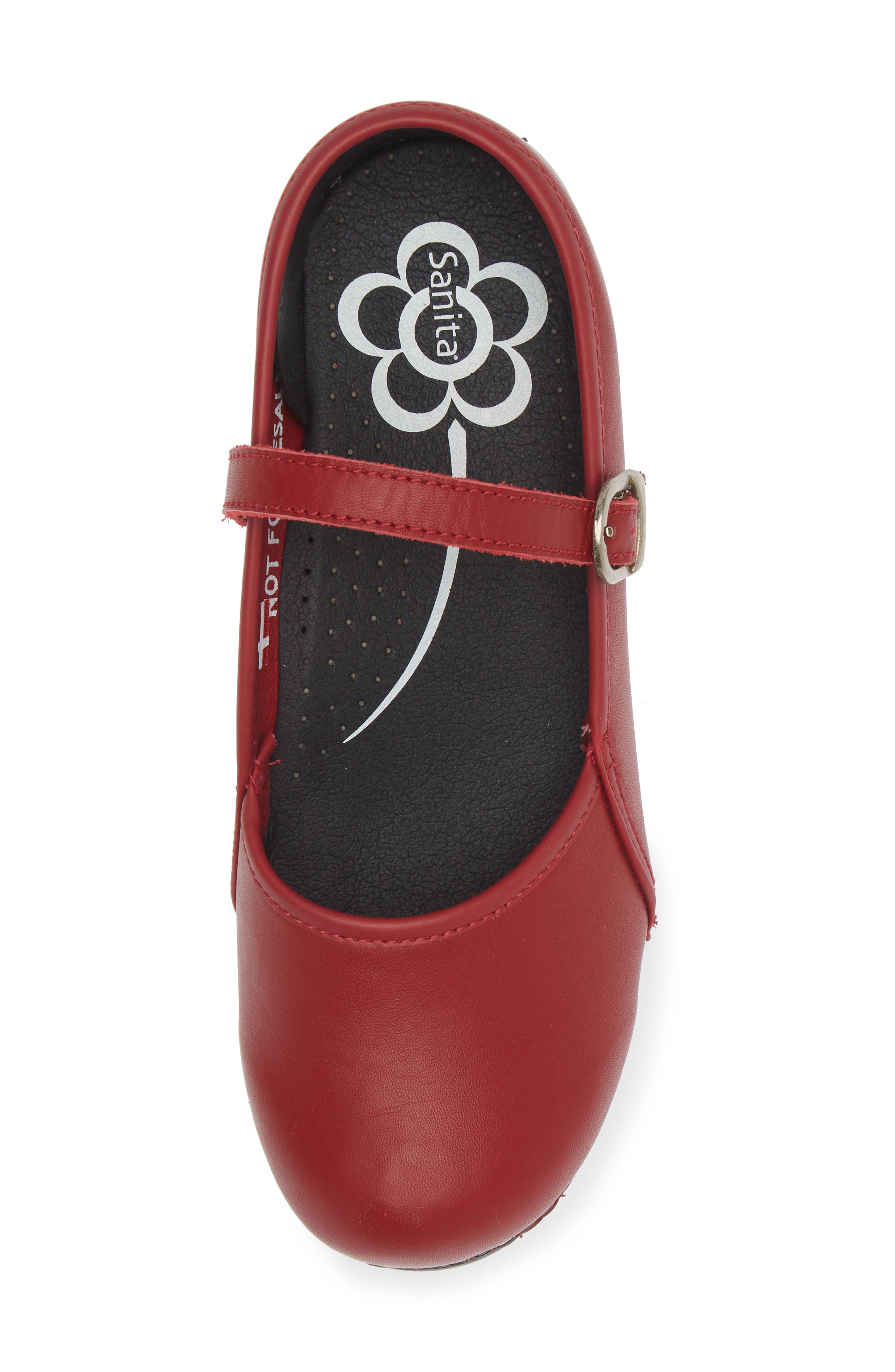 Clare Mary Jane Clog, Alternate, color, RED