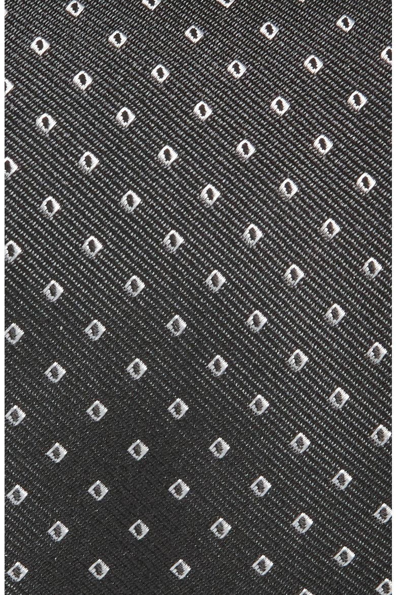 Geo Jacquard Silk Blend Tie, Alternate, color, DARK GREY