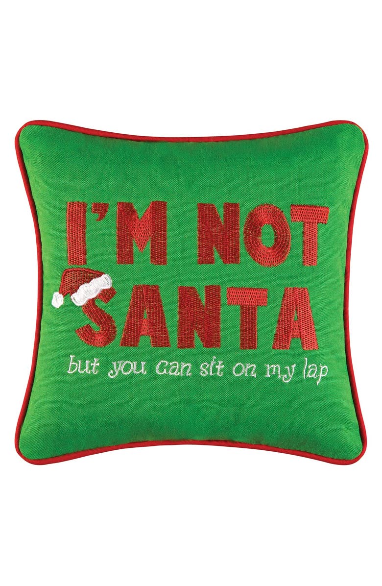 C&F Home I'm Not Santa Embroidered Small/Petite Accent Pillow, Main, color, 