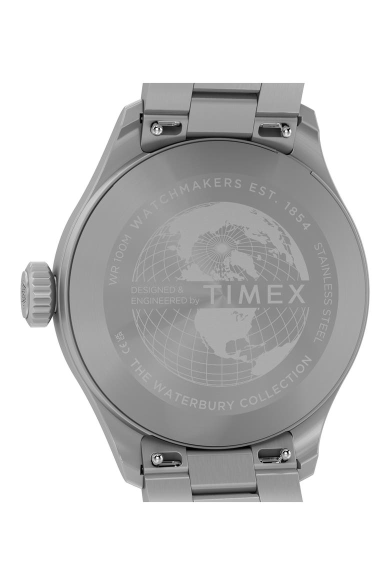 Waterbury Ace 41mm Stainless Steel Bracelet Watch, Alternate, color, BLACK/ SILVER-TONE