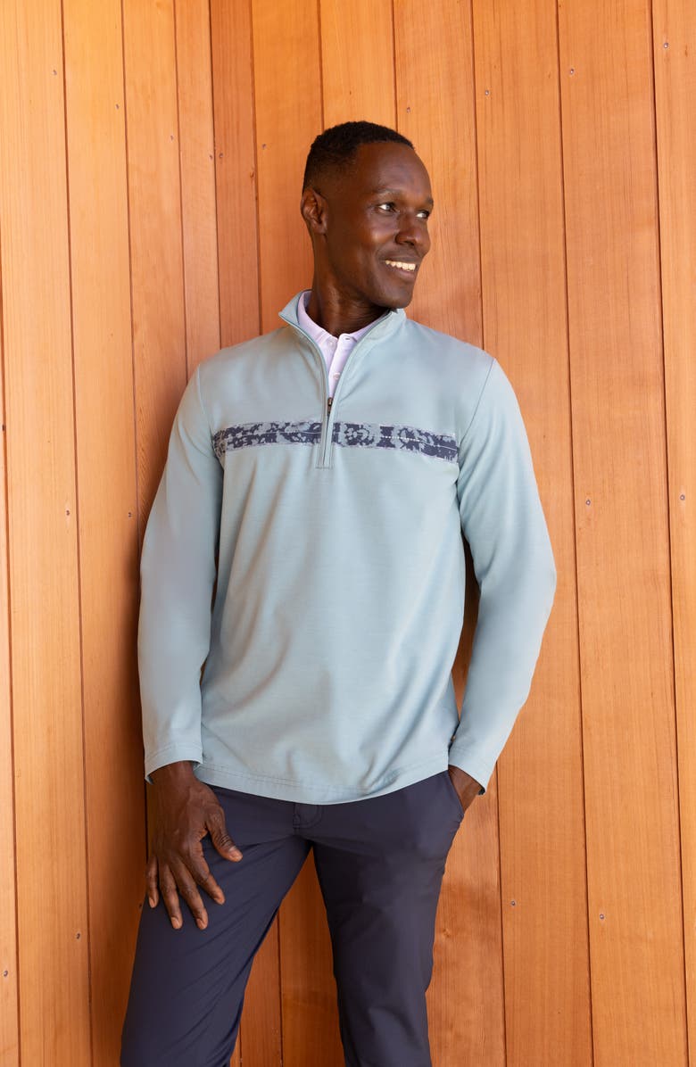 TravisMathew Swell Season Quarter Zip Top, Alternate, color, Cameo
