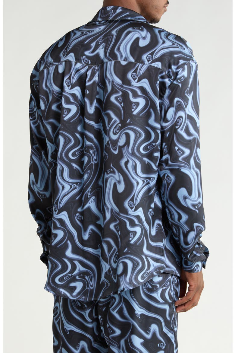 Omar Long Sleeve Button-Up Shirt, Alternate, color, BLUE ANGEL EYES