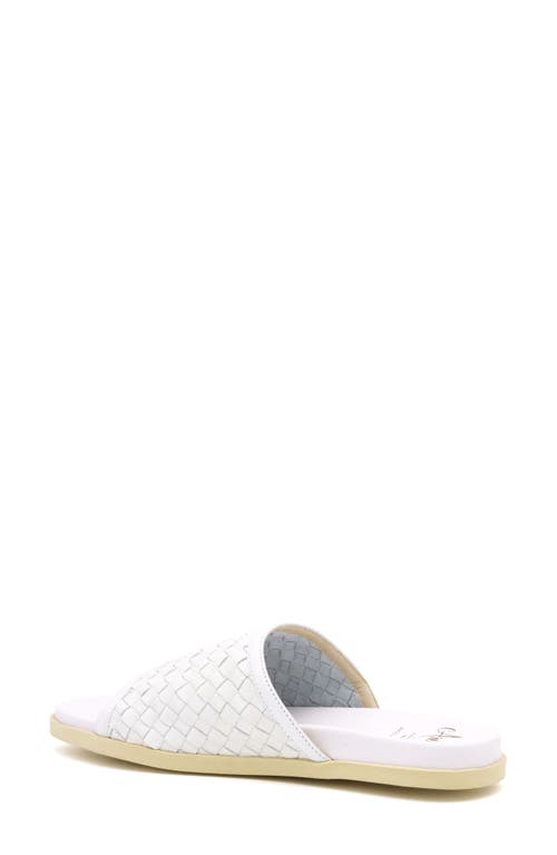 Amalfi By Rangoni Barca Slide Sandal In Bianco Stuoia Dama