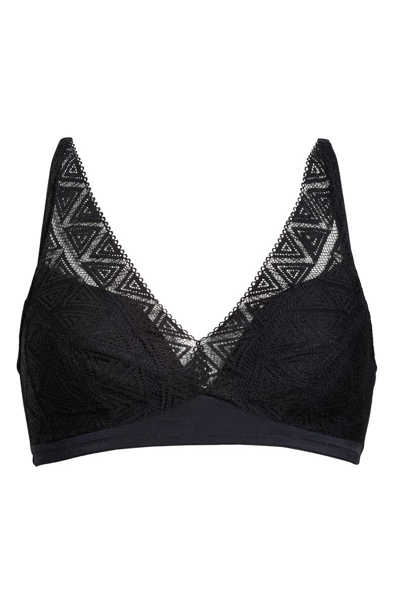 Hanro Clia Triangle Lace Bralette, Alternate, color, 