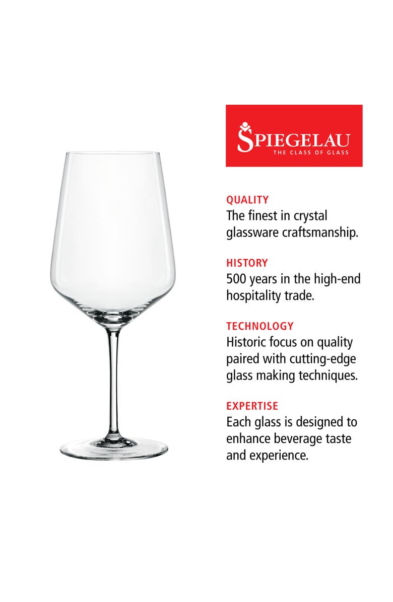 SPIEGELAU Style Red Wine Glass Set of 4, Alternate, color, Clear