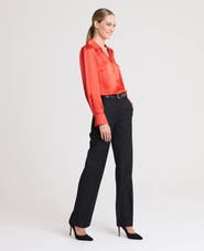 Really Wild Clothing Beatrice Silk Satin Collar Shirt