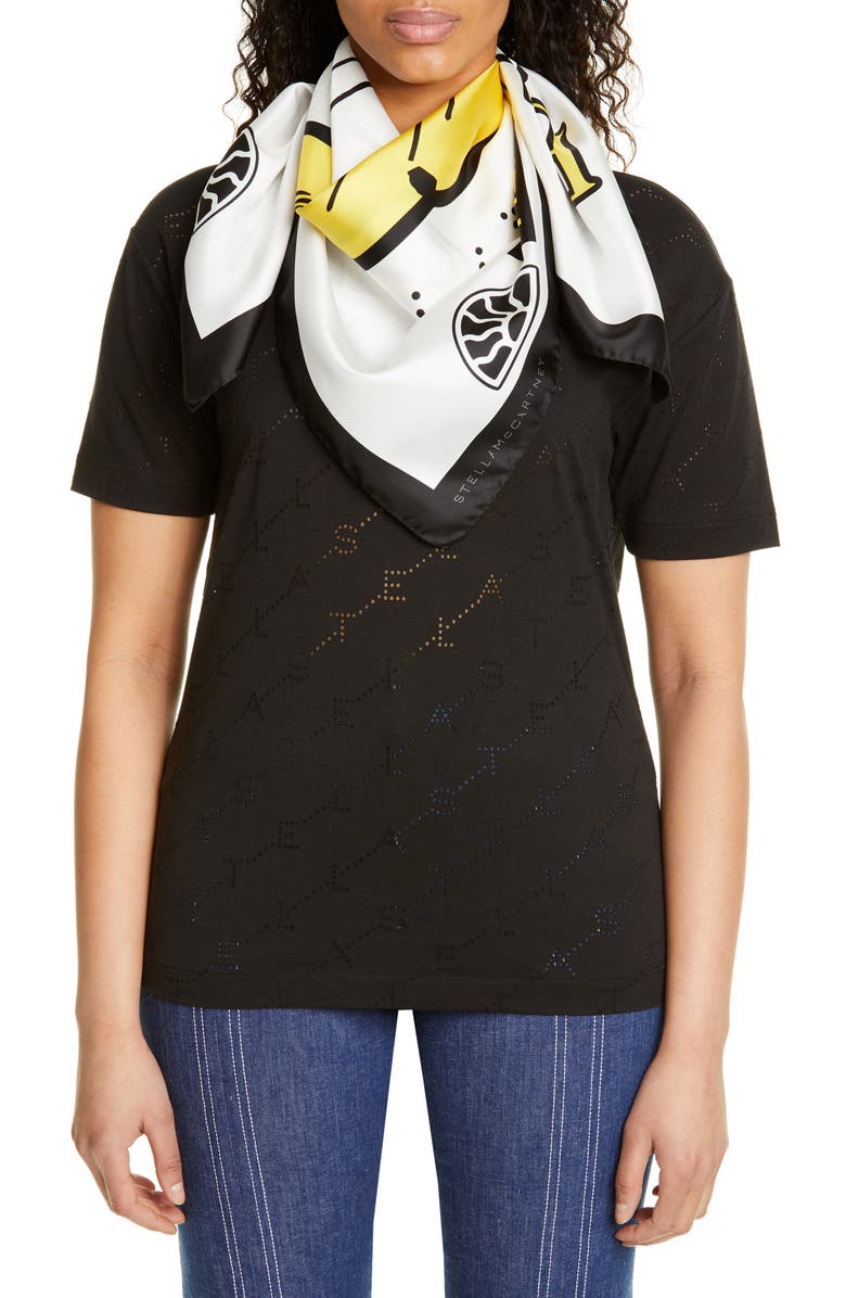 Stella McCartney Banana Silk Bandana, Alternate, color, 