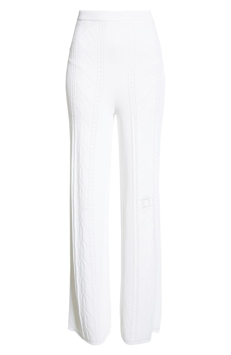 Marine Serre Lunar Pointelle Sweater Pants, Alternate, color, 