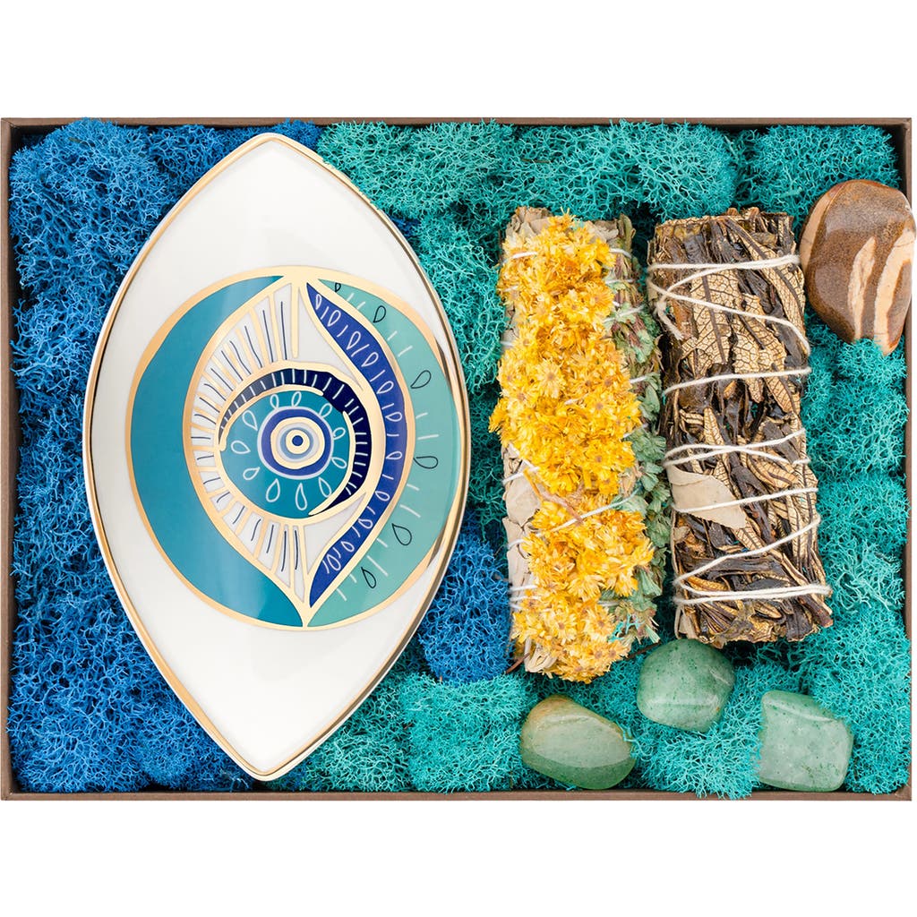 Karma And Luck Mystic Harmony In White/turquoise/aqua