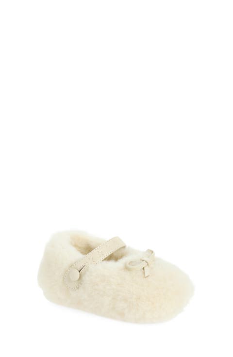 Kids' Sofi Genuine Shearling Ballerina Flat