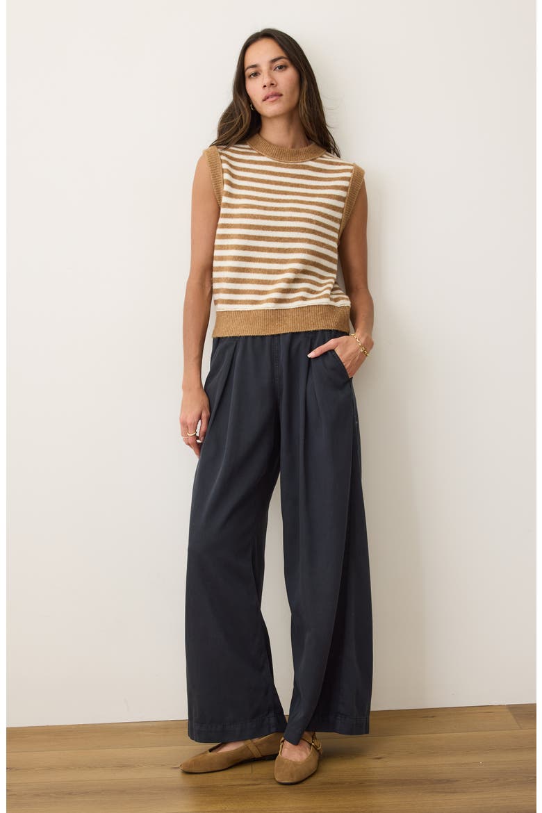 Sausalito Stripe Sweater Vest, Alternate, color, NUTMEG STRIPE