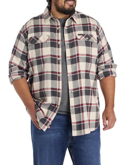 Big & Tall Flare Stretch Flannel Sport Shirt