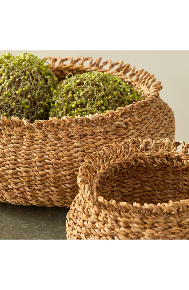Napa Home & Garden Seagrass Loop Baskets Set of 3, Alternate, color, Brown