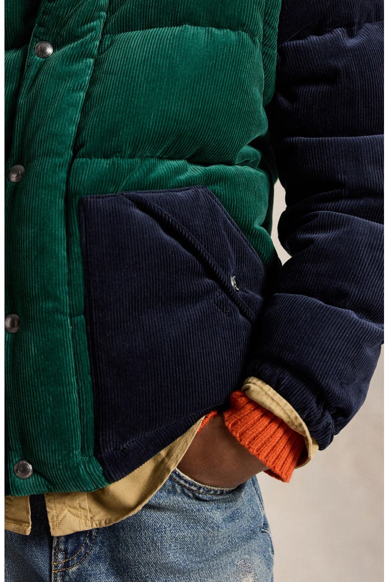Kids' Convertible Corduroy Down & Feather Fill Jacket, Alternate, color, MULTI