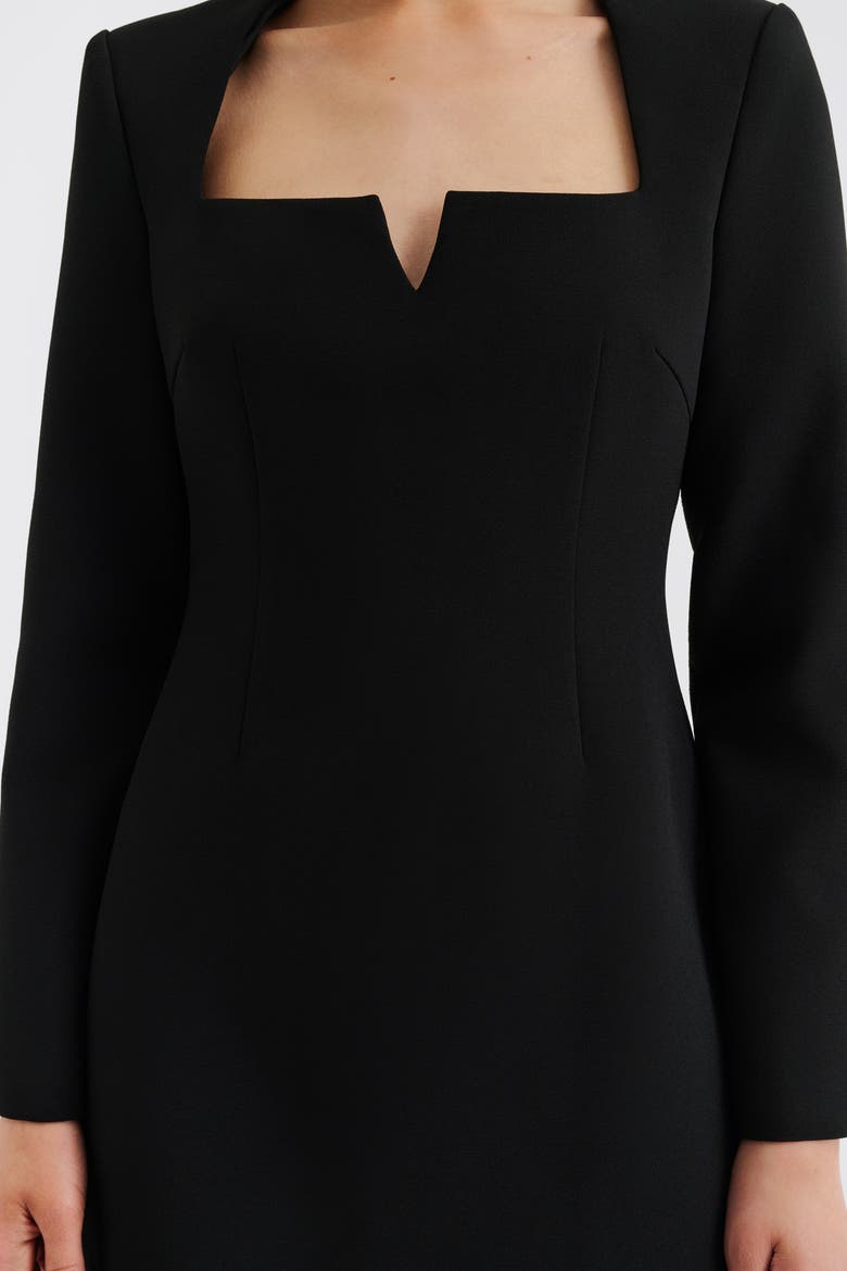 Sonja Long Sleeve Mini Dress, Alternate, color, Black