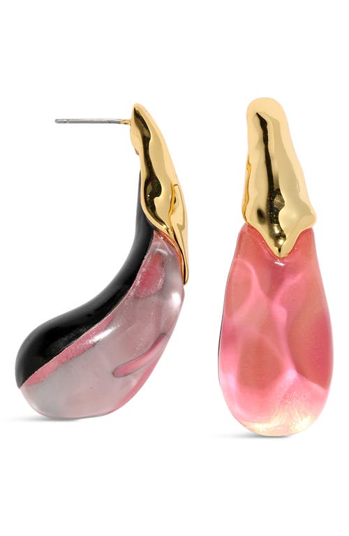 ALEXIS BITTAR ALEXIS BITTAR LIQUID LUCITE® ARCHED LARGE DROP EARRINGS 