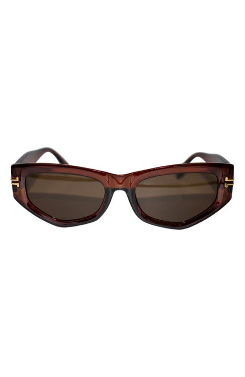 Wren 52mm Polarized Geometric Sunglasses