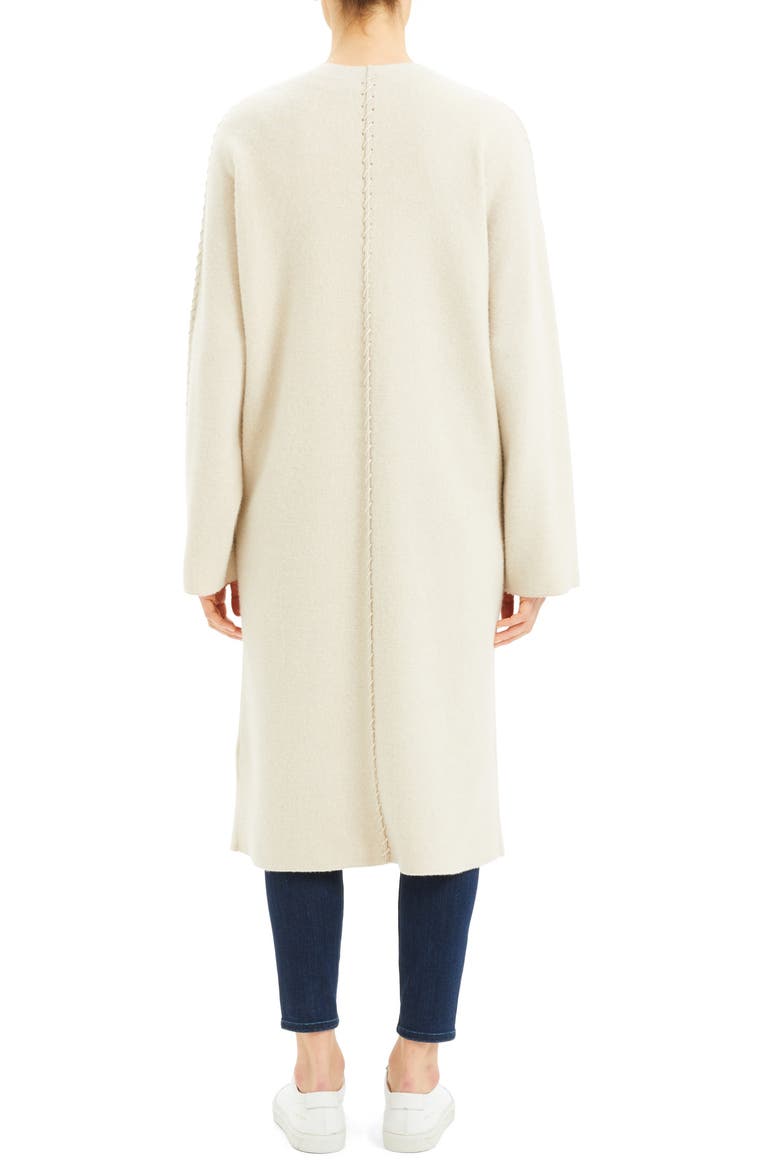 Wool & Cashmere Sweater Coat, Alternate, color, ECRU HEATHER