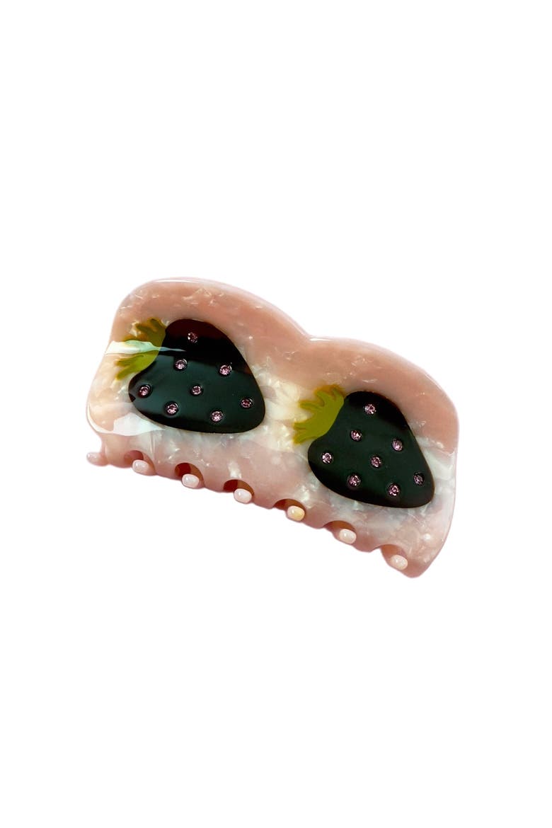 Strawberries Hair Claw, Main, color, Blush