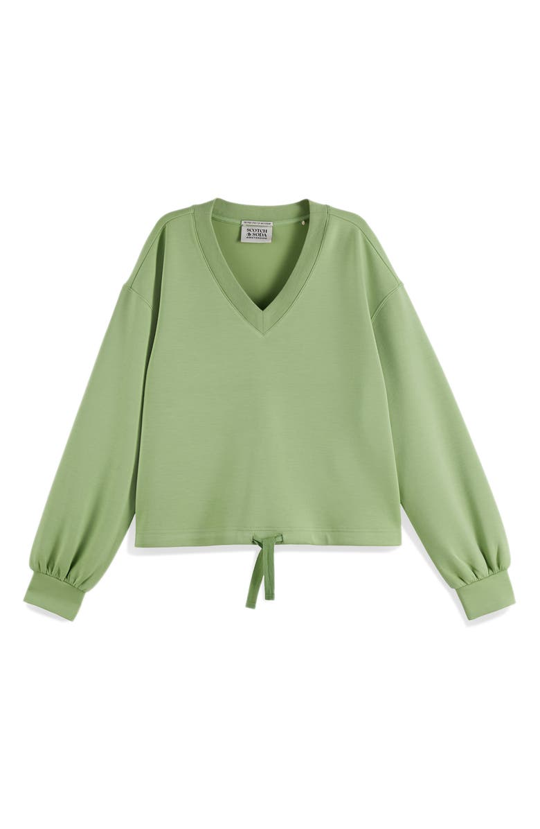 Scotch & Soda V-Neck Modal Sweatshirt, Alternate, color, Pistachio