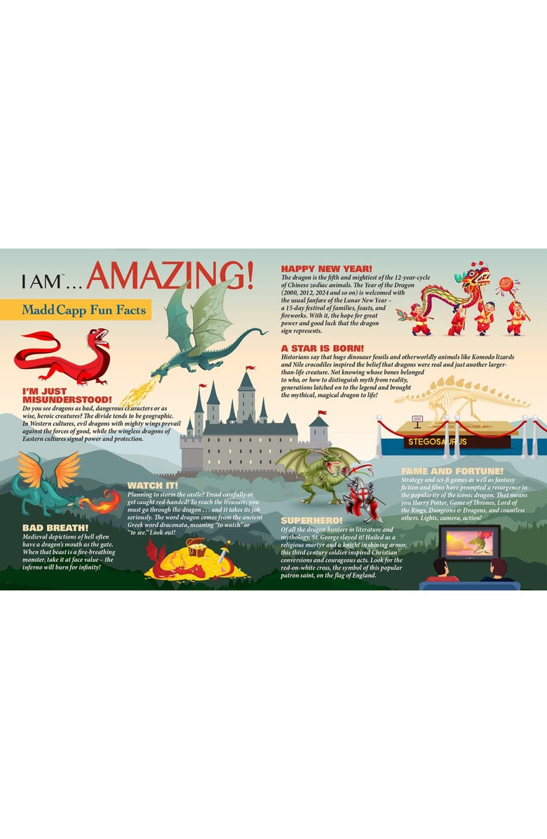 Madd Capp I Am Dragon 1000 Piece Dragon Shaped Jigsaw Puzzle, Alternate, color, Multicolored