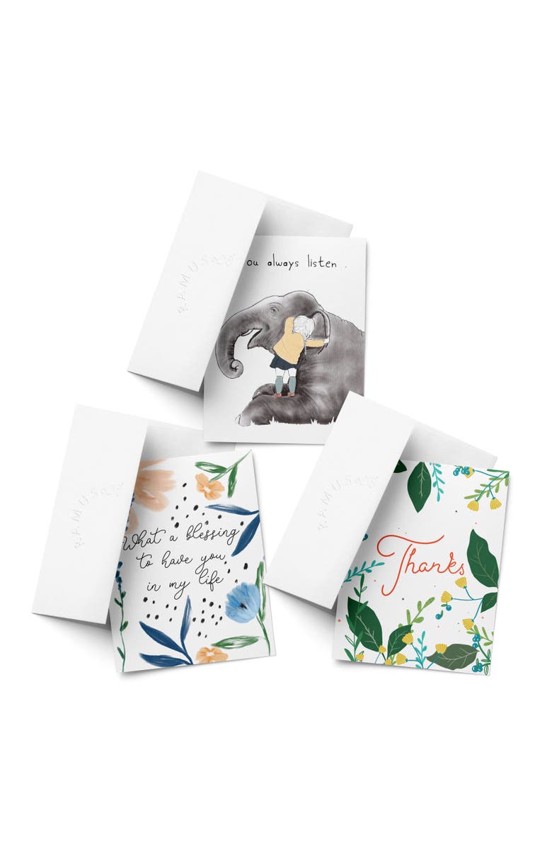 Ramus & Co Everyday Greeting Card Pack (3ct) "Listen, Thanks, Blessing", Main, color, Multi-Pack
