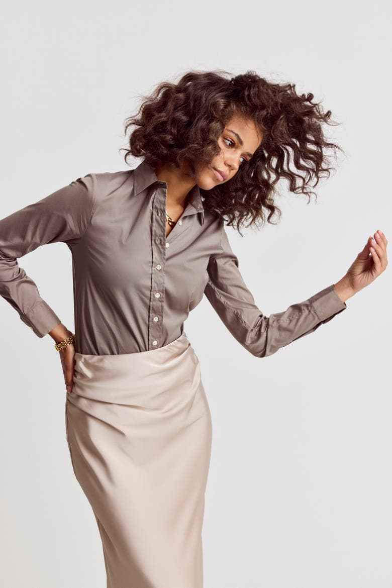 The Icon Shirt, Alternate, color, Khaki