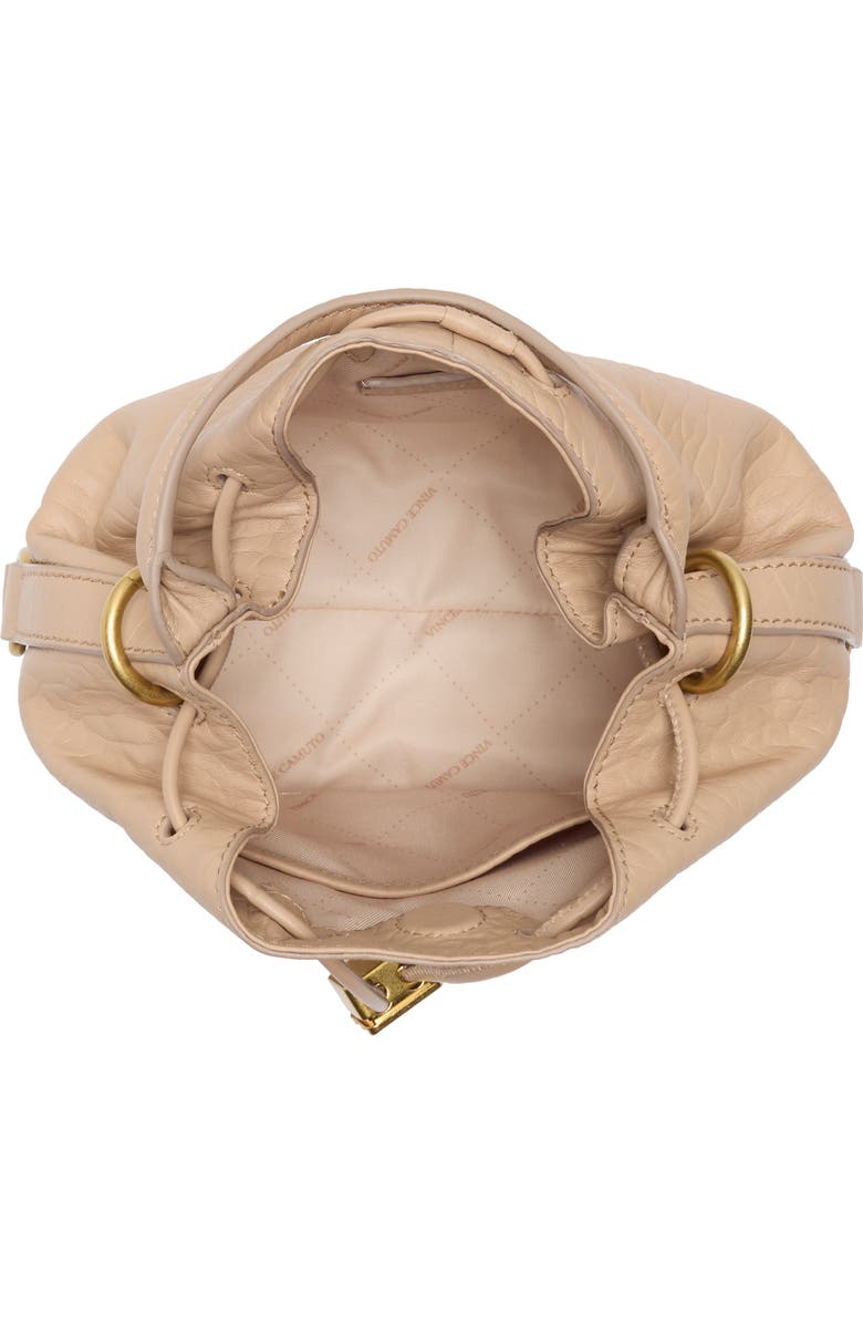 Vince Camuto Pippa Leather Bucket Bag, Alternate, color, Brown