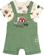 John Deere 2-Piece Shortall and T-Shirt Set
