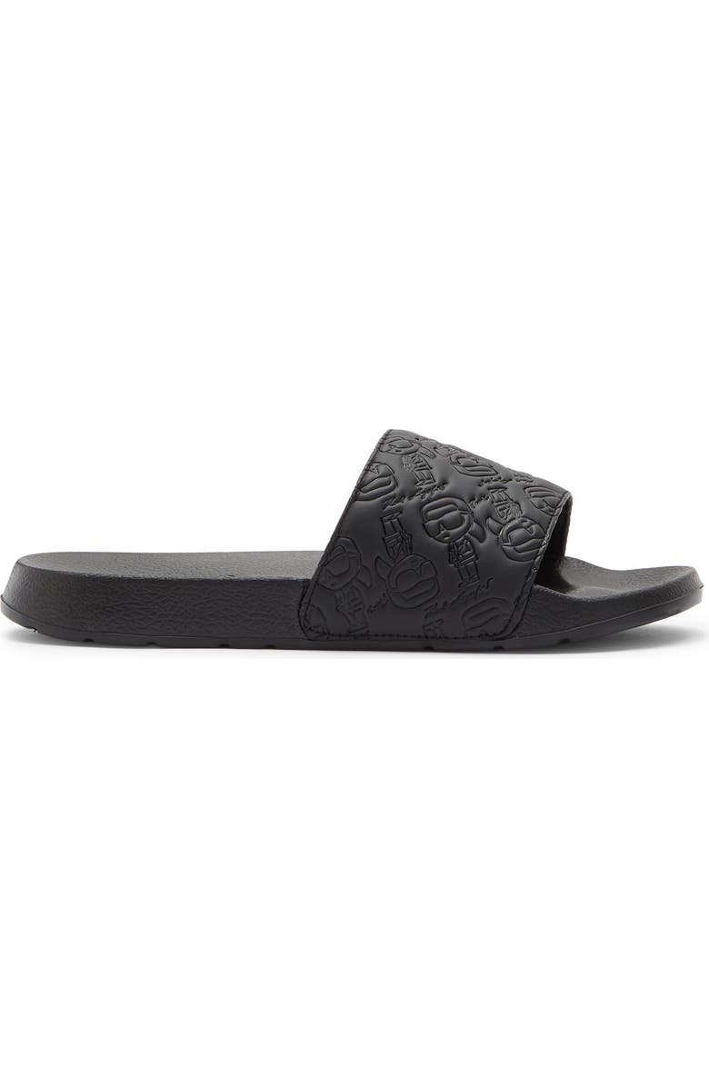 KARL LAGERFELD PARIS Prewitt Banded Slide Sandal, Alternate, color, Black