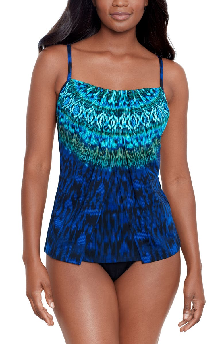Miraclesuit<sup>®</sup> Alhambra Jubilee Tankini Top, Main, color, Blue Multi