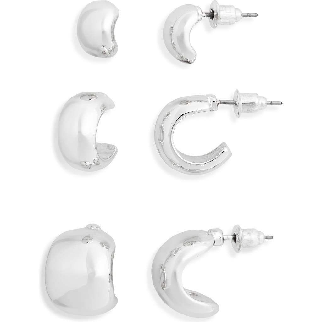 Nordstrom Rack 3-pack Chubby Hoop Earrings