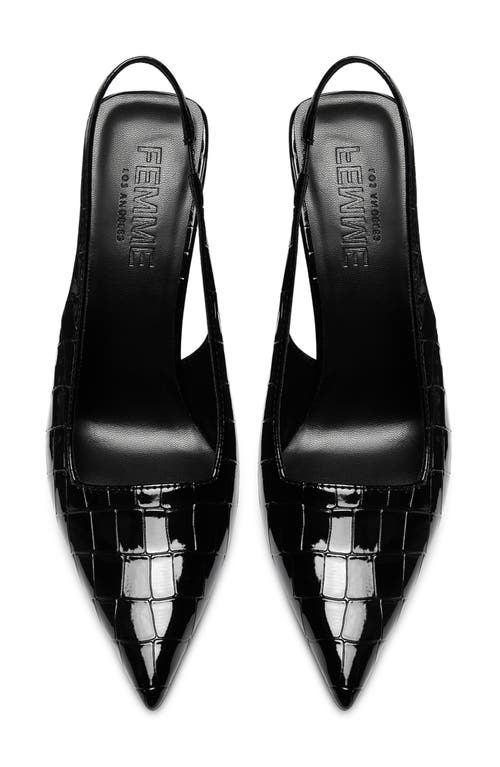 Femme La G63 Slingback Pump In Black