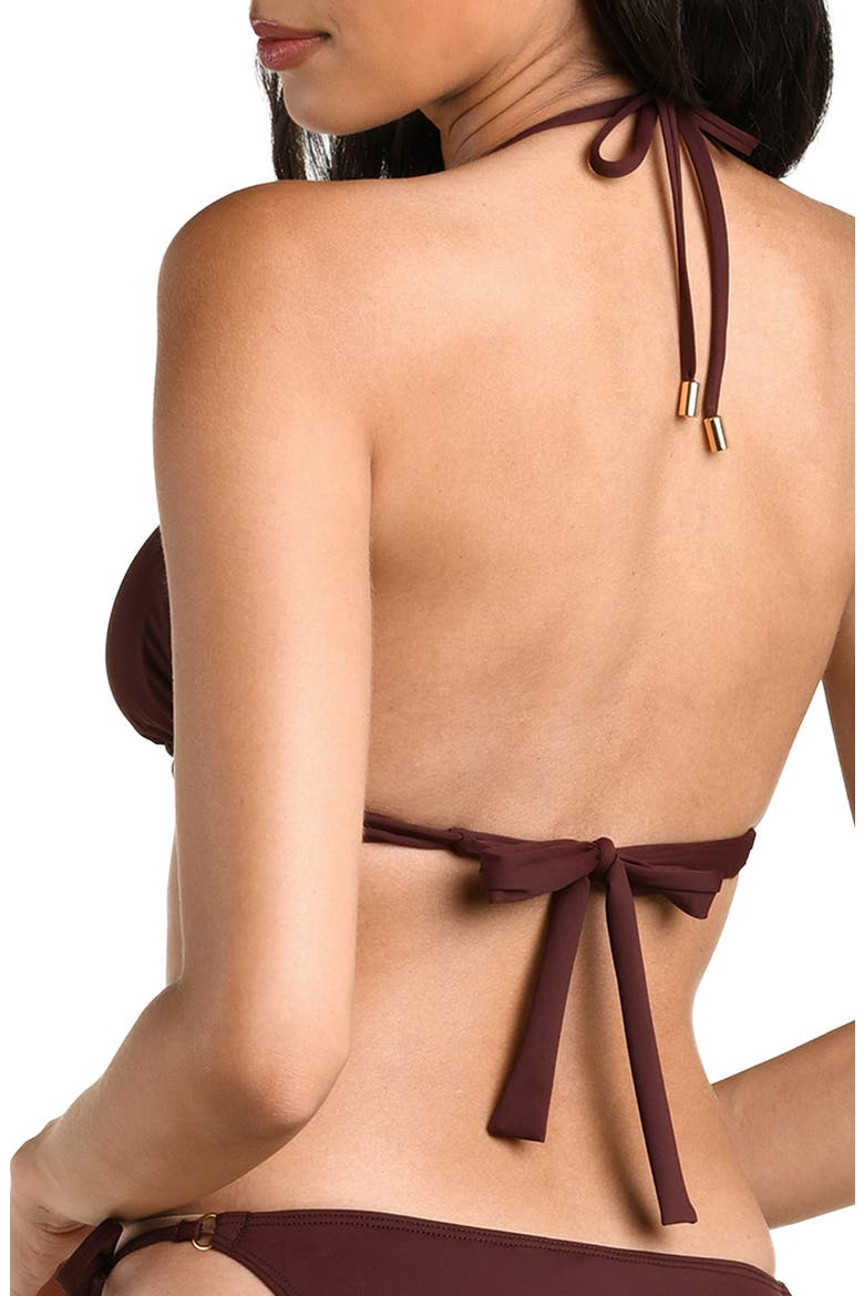 Island Goddess Halter Bikini Top, Alternate, color, JAVA