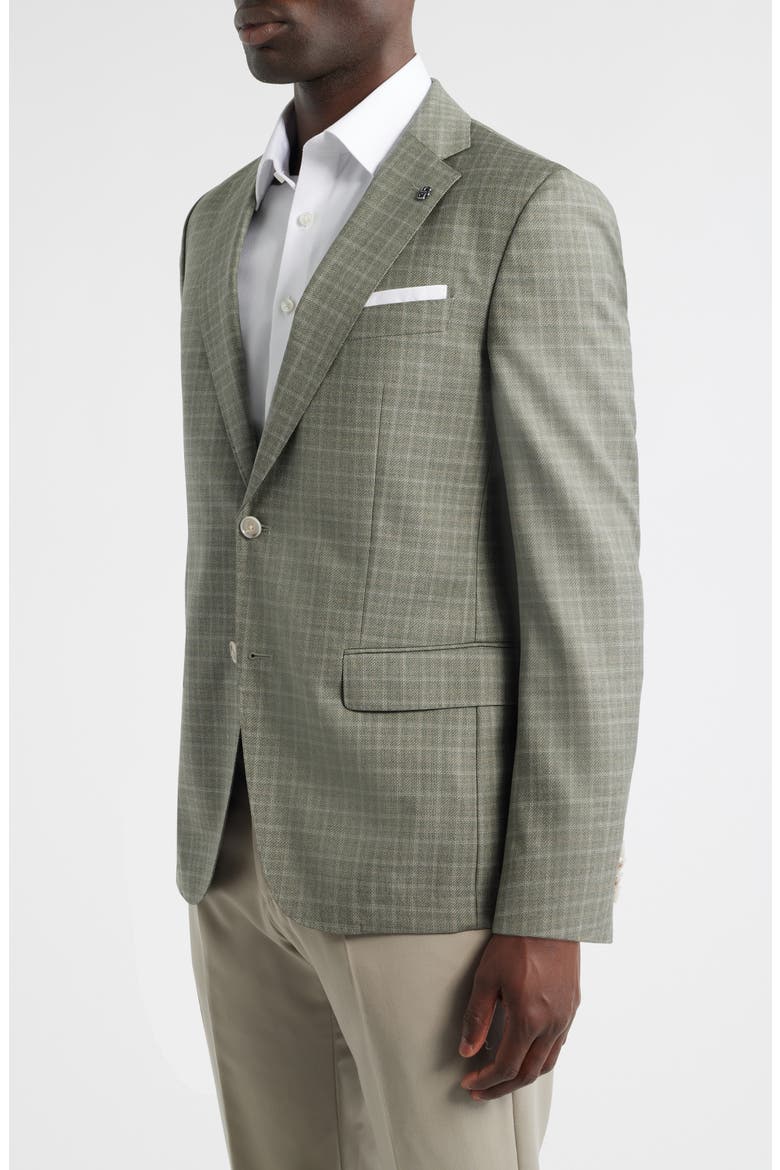 Hutson Plaid Wool Sport Coat, Alternate, color, MEDIUM GREEN