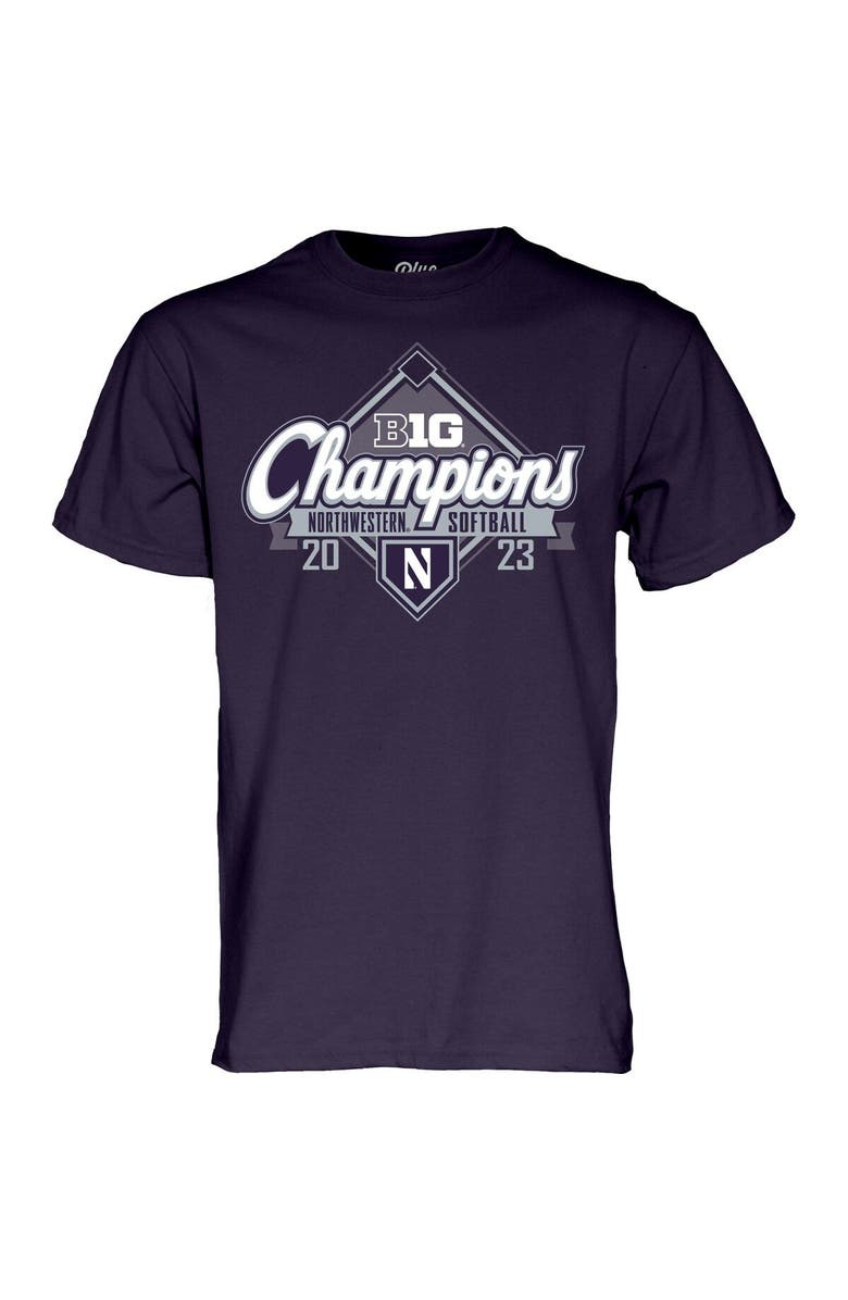BLUE 84 Purple Northwestern Wildcats 2023 Big Ten Softball Regular Season Champions T-Shirt, Alternate, color, Purple