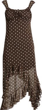 BP. Bias Cut Chiffon Asymmetric Hem Dress