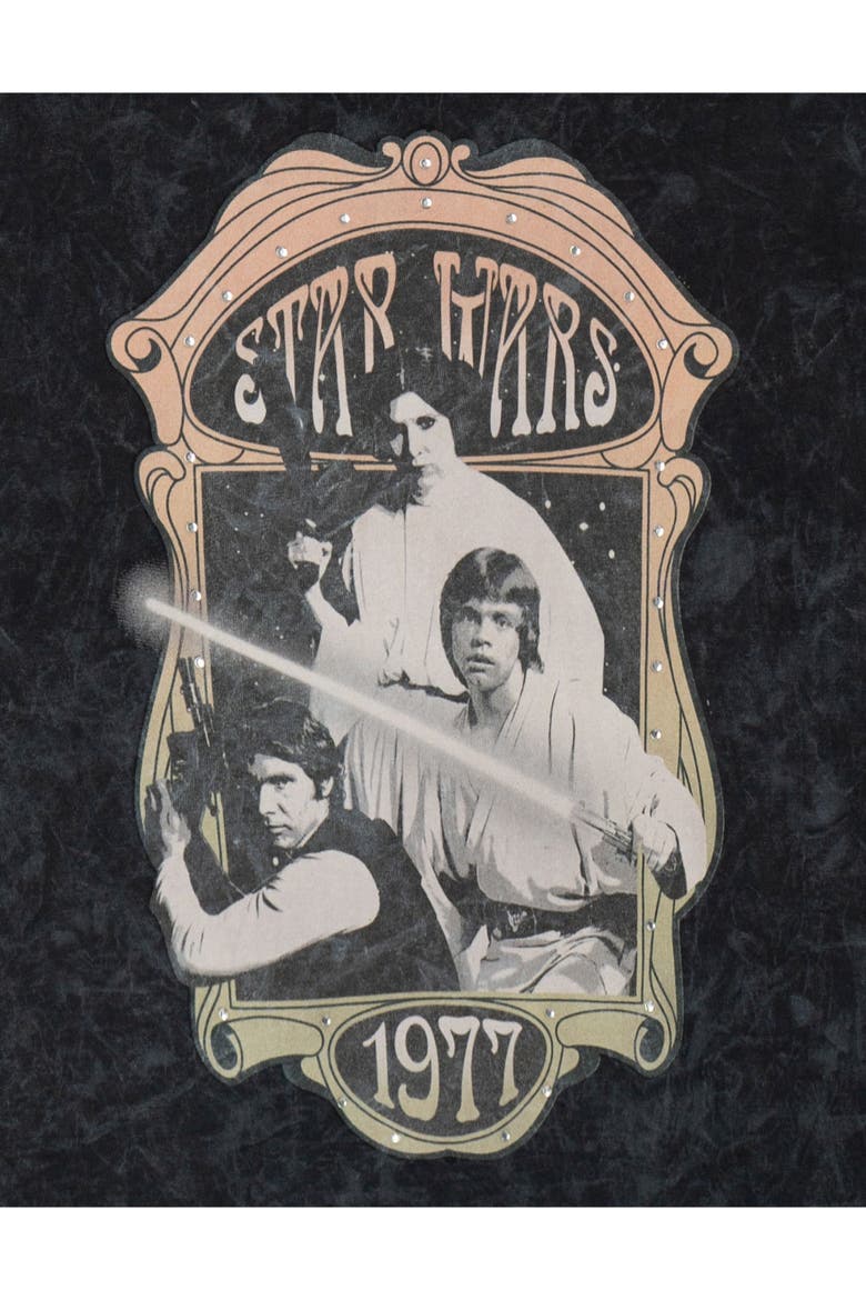 Vintage T-Shirt, Alternate, color, Luke Leia Black Wash