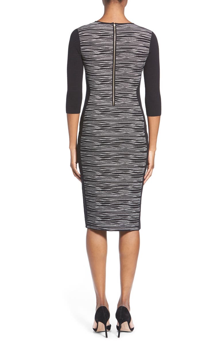 BOSS 'Femila' Fitted Jacquard Knit Dress, Alternate, color, 