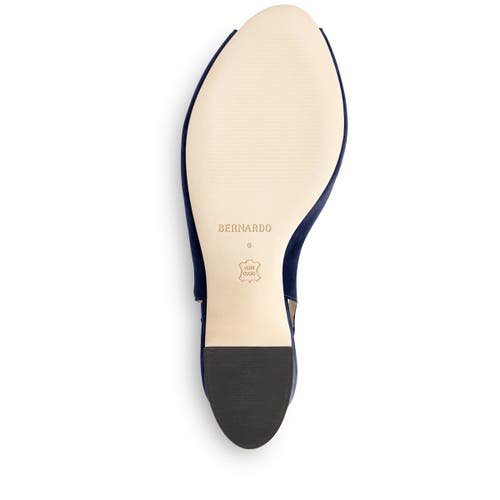 Bernardo Suede Mary Jane Peep Slingback Pumps