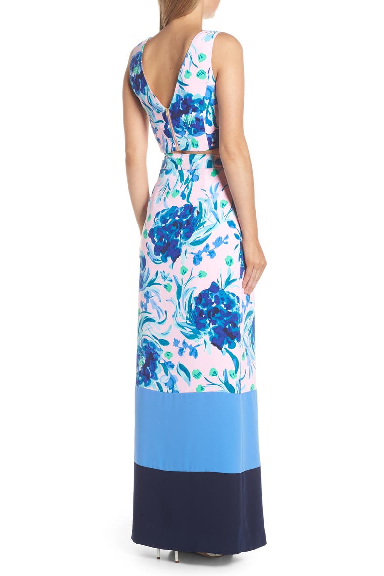 Jemma Crop Top & Maxi Wrap Skirt Set, Alternate, color, PINK TROPICS TINT SWEET PEA