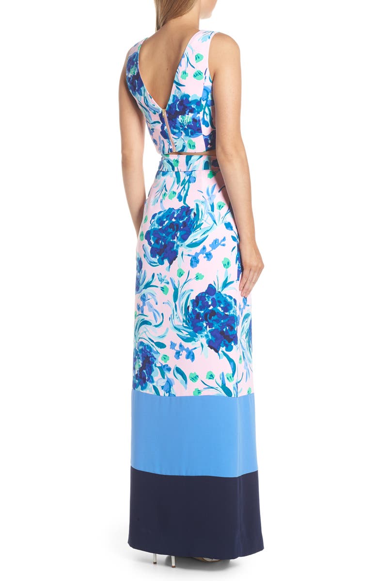 Lilly Pulitzer<sup>®</sup> Jemma Crop Top & Maxi Wrap Skirt Set, Alternate, color,